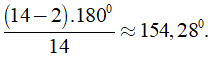 b) Số đo một góc của đa giác (ảnh 2)