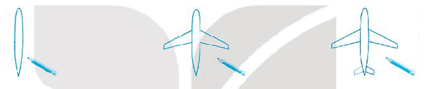 Em hãy ghi lại các bước vẽ máy bay từ những hình gợi ý sau: (ảnh 1)