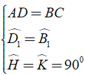 Cho hình bình hành ABCD có H, K lần lượt là các chân đường cao kẻ từ đỉnh A,C xuống BD. a) Chứng (ảnh 3)