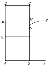 Dựng một hình vuông có diện tích bằng diện tích một hình chữ nhật cho trước. (ảnh 1)