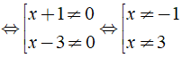 c) 2/ (x+1)( x-3) c) Phân thức 2/ (x+1)( x-3) xác định ⇔ ( x + 1 )( x - 3 ) ≠ 0 (ảnh 3)
