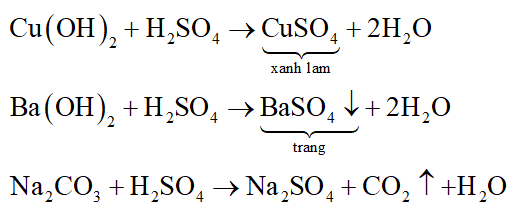 Có 3 lọ không nhãn, mỗi lọ đựng một trong các chất rắn sau: Cu(OH)2, ba(OH)2, Na2CO3. Hãy chọn một thuốc thử để có thể nhận biết được cả ba chất trên. Viết các phương trình hóa học. (ảnh 1)