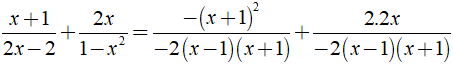Kết quả của phép cộng x+1/2x-2 + 2x/1-x^2 (ảnh 3)