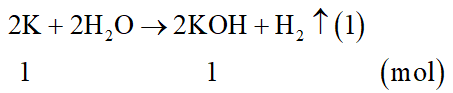 Có 5 hỗn hợp, mỗi hỗn hợp gồm 2 chất rắn có số mol bằng nhau: Na2O và Al2O3; Ba và NaCl; Ag và Cu(NO3)2; K và Al2O3; BaSO4 và CaCO3. Số hỗn hợp có thể tan hoàn toàn trong nước (dư) là: (ảnh 6)