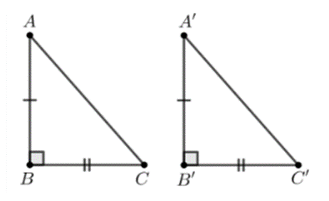 Trong các phương án sau, phương án nào chứa hình có hai tam giác vuông  (ảnh 1)