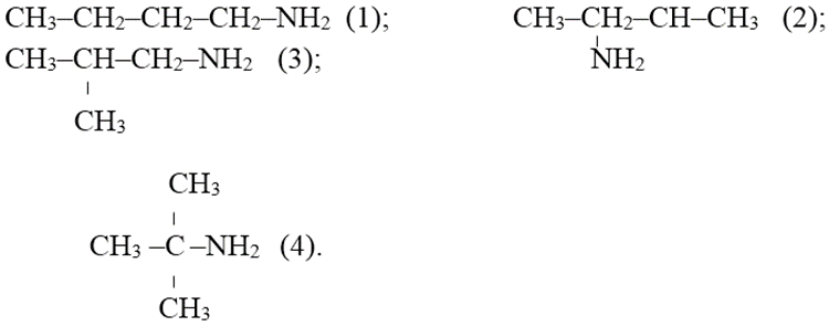 Số đồng phân cấu tạo bậc 1 của amin ứng với công thức phân tử C3H9N là: (ảnh 1)