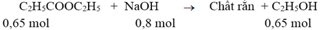 Đun nóng 66,3 gam etyl propionat với 400 ml dung dịch NaOH 2M, cô cạn dung dịch sau phản ứng (ảnh 1)