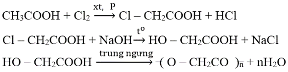 Cho sơ đồ phản ứng sau: CH3CÔH-> A-> B-> C (polime) (ảnh 2)