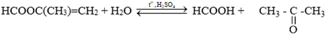 Một este có công thức phân tử là C4H6O2 khi thủy phân trong môi trường axit thu được đimetyl xeton.  (ảnh 1)
