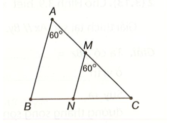 Quan sát hình vẽ dưới đây và chứng tỏ AB song song MN. (ảnh 1)