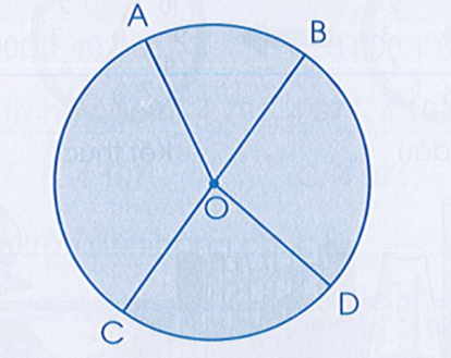 Viết tâm, đường kính, bán kính của hình tròn sau: (ảnh 1)