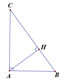 Cho tam giác ABC vuông tại A, đường cao AH (H thuộc BC). a) Chứng minh ∆ABC đồng dạng với ∆HAC, từ đó suy ra AC2 = BC.HC. (ảnh 1)