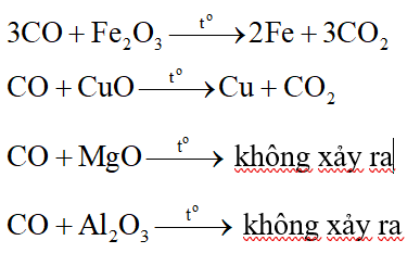 Cho CO dư đi qua hỗn hợp X gồm Al2O3, MgO, Fe2O3, CuO nung nóng. Sau khi các phản ứng xảy ra hoàn toàn thu được hỗn hợp rắn Y gồm: (ảnh 1)