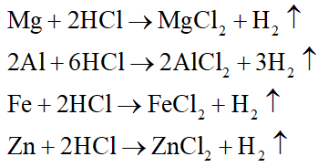 Hỗn hợp A gồm Mg, Al, Fe, Zn. Cho 2 gam A tác dụng với dung dịch HCl dư giải phóng 0,1 gam khí. Cho 2 gam A tác dụng với khí clo dư thu được 5,763 gam hỗn hợp muối. Xác định phần trăm khối lượng của Fe trong A. (ảnh 1)