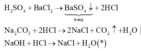 Nhận biết các dung dịch đựng trong các lọ mất nhãn, riêng biệt sau: HNO3, H2SO4, Na2CO3, NaOH, KCl. (ảnh 2)
