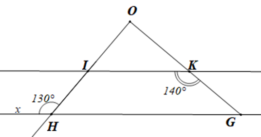 Cho hình vẽ: Biết IK // HG. Tam giác OIK là tam giác gì (ảnh 1)