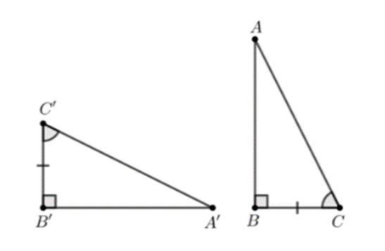 Trong các phương án sau, phương án nào chứa hình có hai tam giác vuông  (ảnh 2)