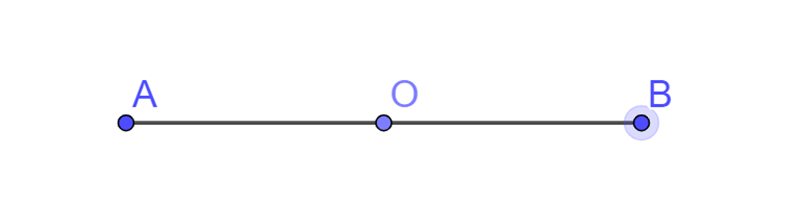 Đoạn thẳng AB có độ dài bằng 6cm. Gọi O là tâm đối xứng của (ảnh 1)