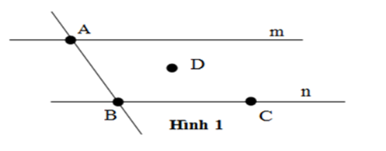 Cho hình vẽ sau  Chọn câu đúng về đường thẳng m.m. (ảnh 1)