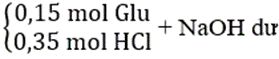 Cho 0,15 mol H2NC3H5(COOH)2 (axit glutamic) vào 175 ml dung dịch HCl 2M, thu được dung dịch X. Cho NaOH dư vào dung dịch X. Sau khi các phản ứng xảy ra hoàn toàn, số mol NaOH dư vào dung dịch X. Sau khi các phản ứng xảy ra hoàn toàn, số mol NaOH đã phản ứng là: (ảnh 1)
