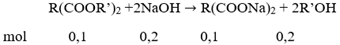 Cho 0,1 mol este X tạo bởi axit hai lần axit và ancol đơn chức tác dụng hoàn toàn với NaOH thu được 6,4 gam ancol  (ảnh 1)