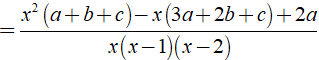 Xác định giá trị a, b, c để 9x^2 -16x + 4/ x^3 - 3x^2 + 2x = a/x + b/x-1 + c/x-2 (ảnh 6)