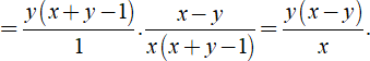 b) (xy + y^2 - y) : x^2 + xy-x/ x-y (ảnh 4)