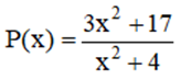Tìm giá trị lớn nhất của phân thức P(x) = 3x^2+ 17/ x^2 + 4 (ảnh 1)