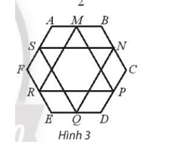 Cho lục giác ABCDEF. Gọi M, N, P, Q, R, S lần lượt là trung điểm của các cạnh AB (ảnh 1)