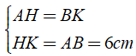 Tính chiều cao của hình thang cân ABCD, biết rằng cạnh bên AD = 5cm, cạnh đáy AB = 6cm và CD = 14cm. (ảnh 2)
