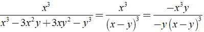 b) x^3 / x^3 - 3x^2y + 3xy^2 - y^3 và x/ y^2 -xy (ảnh 2)