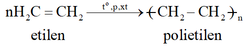 Từ etilen, viết các phương trình hóa học (ghi rõ điều kiện) điều chế các chất sau: axit axetic, etyl axetat, polietilen. (ảnh 3)