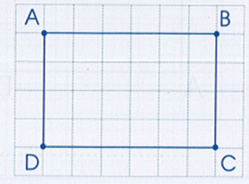 Vẽ một hình chữ nhật trên lưới ô vuông. (ảnh 2)