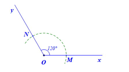 b) Vẽ tia phân giác của góc xOy trong câu a. (ảnh 4)