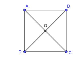 Cho hình vuông ABCD tâm O cạnh 3 cm. Tính độ dài vectơ AO (ảnh 1)