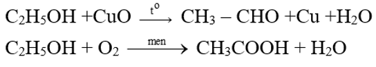 Viết PTHH điều chế anđehit axetic và axit axetic từ etanol (giả sử các điều kiện dụng cụ, hóa chất có đủ). (ảnh 1)