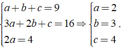 Xác định giá trị a, b, c để 9x^2 -16x + 4/ x^3 - 3x^2 + 2x = a/x + b/x-1 + c/x-2 (ảnh 7)