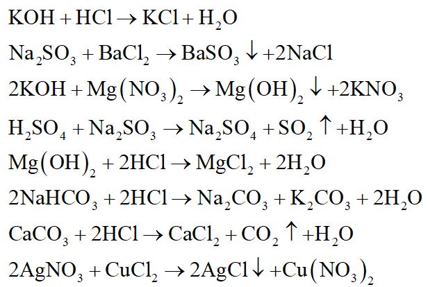Hoàn thành các phương trình hóa học sau (biết các phản ứng được thực hiện trong dung dịch). (ảnh 2)