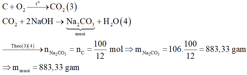 Đốt cháy hoàn toàn cùng khối lượng các đơn chất sau: S, C, Al, P rồi cho sản phẩm cháy của mỗi chất tác dụng hết với dung dịch NaOH dư, thì sản phẩm cháy của chất tạo ra được khối lượng muối lớn nhất là: (ảnh 2)
