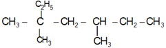 Tên gọi của chất hữu cơ X có CTCT : A. 2-metyl-2,4-đietylhexan B. 3,3,5-trimetylheptan C. 2,4-đietyl (ảnh 1)