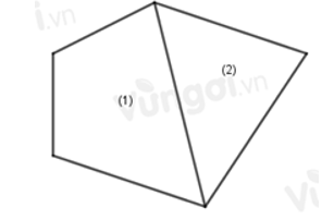 Cho diện tích tứ giác (1) bằng 20cm^2, Diện tích tam giác (2) bằng 16cm^2, Khi đó diện tích (ảnh 1)