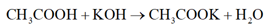 Axit axetic có thể tác dụng được với những chất nào trong các chất sau đây: (1) Mg; (2) KOH; (3) Fe2O3; (4) NaCl; (5) CaCO3; (6) NaHCO3. Viết các phương trình hóa học (nếu có). Ghi rõ “không phản ứng” nếu không có phản ứng xảy ra. (ảnh 2)