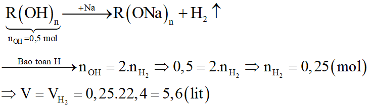 Cho 18,4 gam hỗn hợp Y gồm CH3OH, CH2=CH-CH2OH và C2H4(OH)2 tác dụng với Na kim loại (dư) thu được V lít khí H2 (ở đktc). Mặt khác, đốt 18,4 gam hỗn hợp Y thu được 30,8 gam CO2 và 18,0 gam H2O. Giá trị của V là: (ảnh 3)