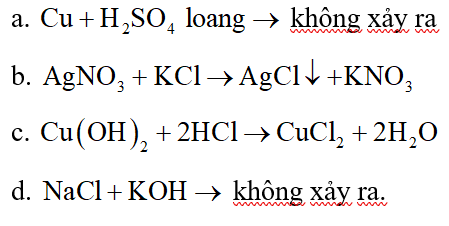 Hoàn thành các phương trình hóa học trong dung dịch theo các sơ đồ sau (nếu có): (ảnh 2)