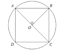 Bán kính đường tròn ngoại tiếp hình vuông có cạnh bằng 8cm là  (ảnh 1)