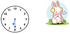 Hãy giúp bạn Thỏ Bông vẽ kim đồng hồ chính xác nhé. (ảnh 4)
