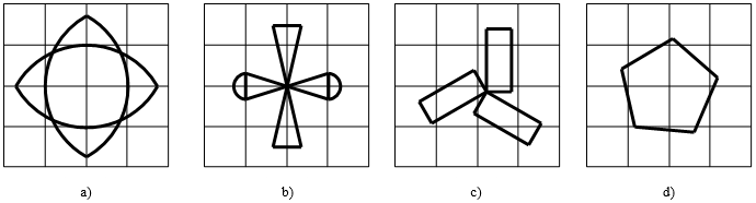Hình nào dưới đây có tâm đối xứng? Em hãy xác định tâm đối xứng (nếu có) của chúng. (ảnh 1)
