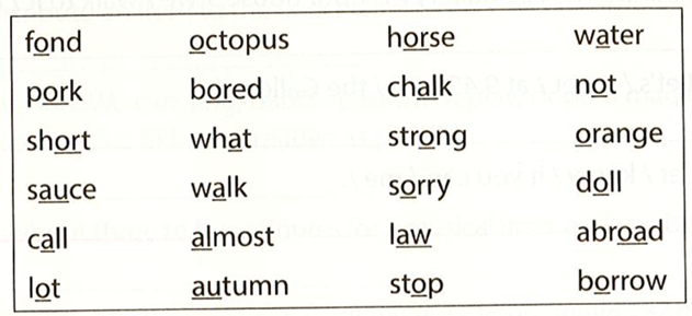 Write the words given in the box in the correct columns according to the pronunciation fond octopus horse (ảnh 1)