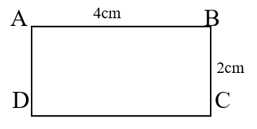 Tính chu vi hình sau:               A      4cm              B 	A.  6cm	C.  10cm 	  2cm 	B.  8cm	D.  12cm       (ảnh 1)