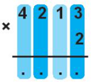 Viết vào chỗ chấm. 4 213 × 2 = ? 2 nhân 3 bằng (ảnh 1)